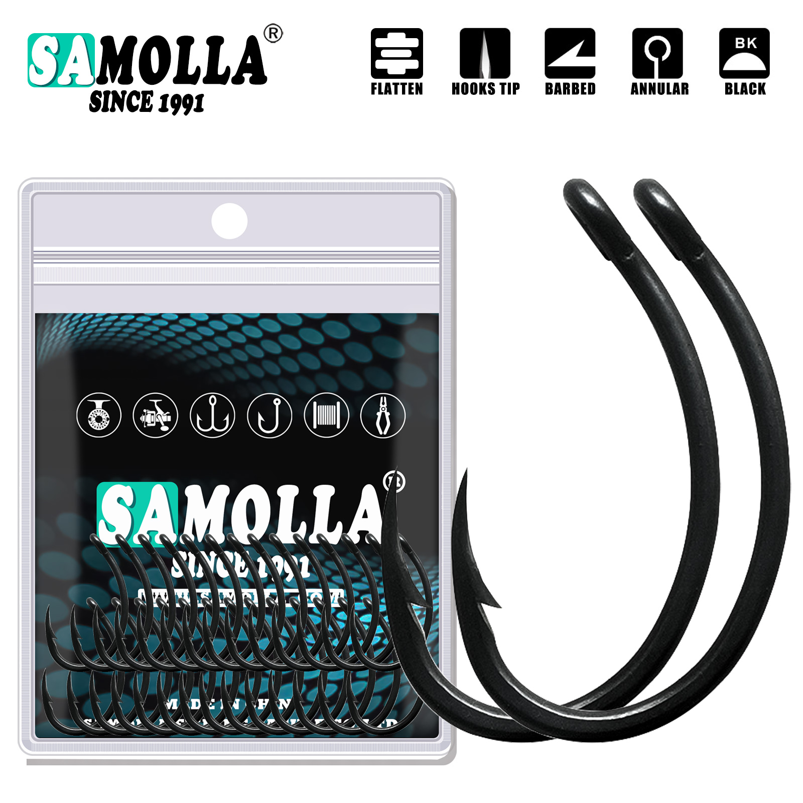 50 szt. Karpia haczyki wędkars – Fishing Hook Offset recenzja i cena